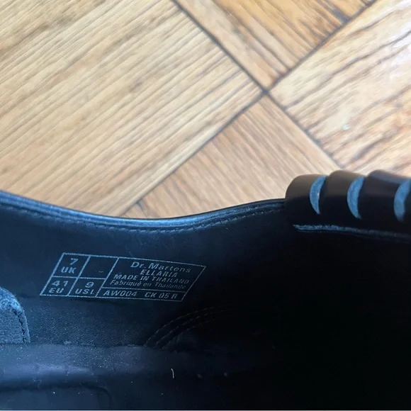 Dr. MARTENS Black Leather Fringe Loafers - Picture 4 of 7